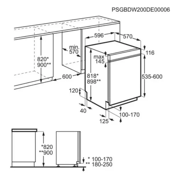 AEG FEE53680ZM (Bedienblende Edelstahl) - 911524135 - 3